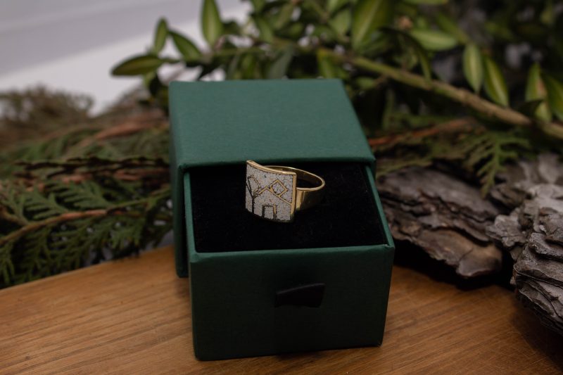 Brass Micro Mosaic Ring - Image 6