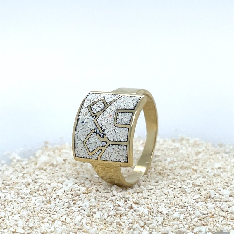Brass Micro Mosaic Ring