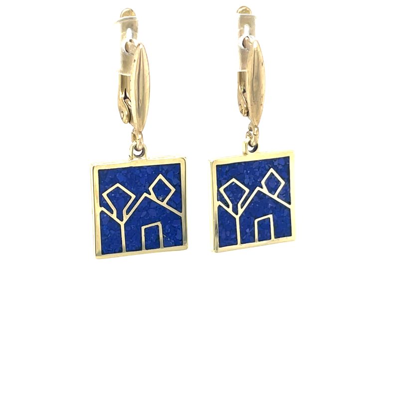 Brass Micro Mosaic Earring - Image 2