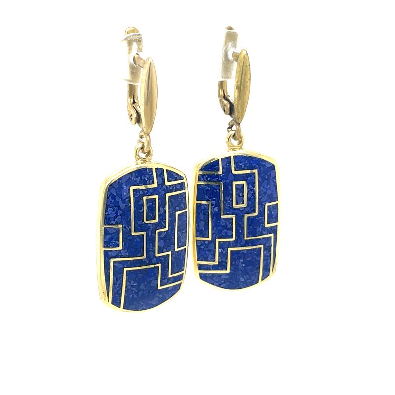 Brass Micro Mosaic Earring - Image 2