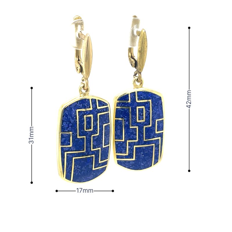 Brass Micro Mosaic Earring - Image 3