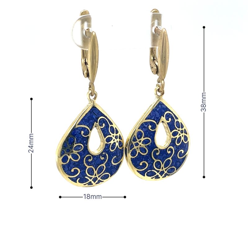 Brass Micro Mosaic Earring - Image 3