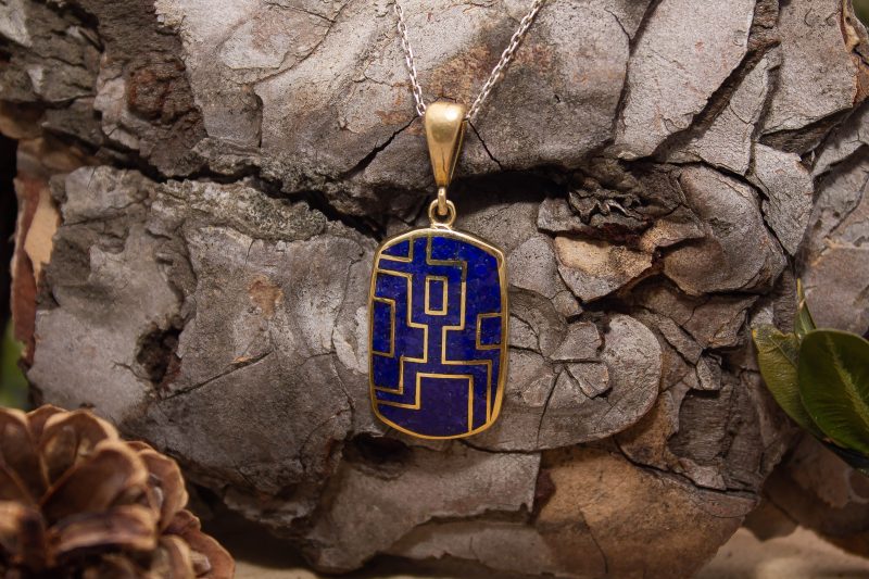Brass Micro Mosaic Necklace - Image 4