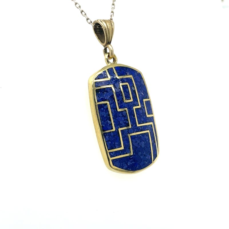 Brass Micro Mosaic Necklace - Image 2