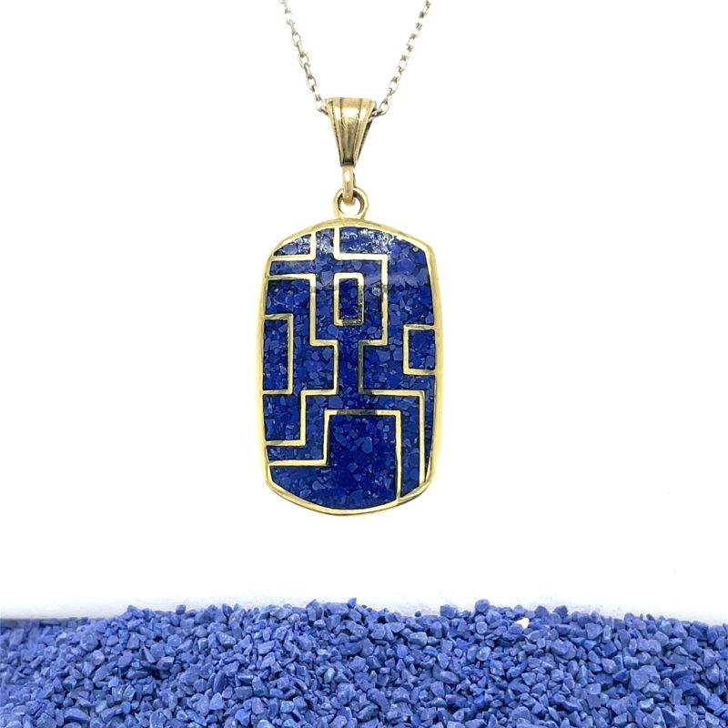 Brass Micro Mosaic Necklace