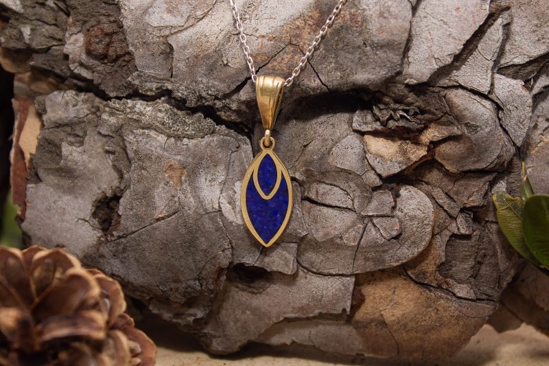 Brass Micro Mosaic Necklace - Image 4