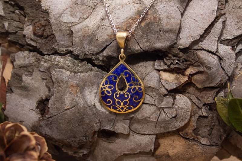 Brass Micro Mosaic Necklace - Image 4