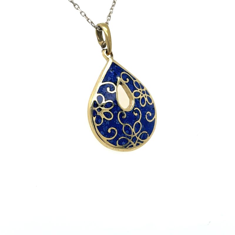 Brass Micro Mosaic Necklace - Image 2