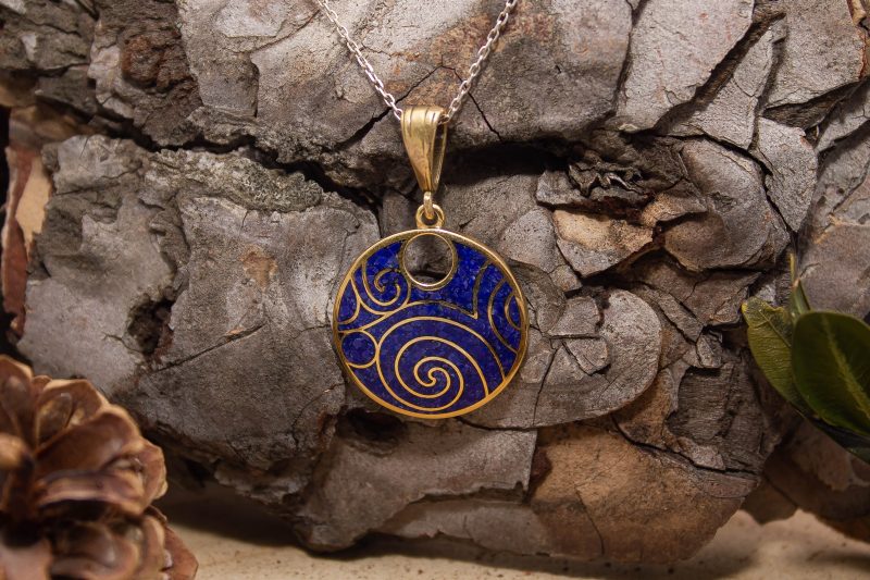 Brass Micro Mosaic Necklace - Image 4