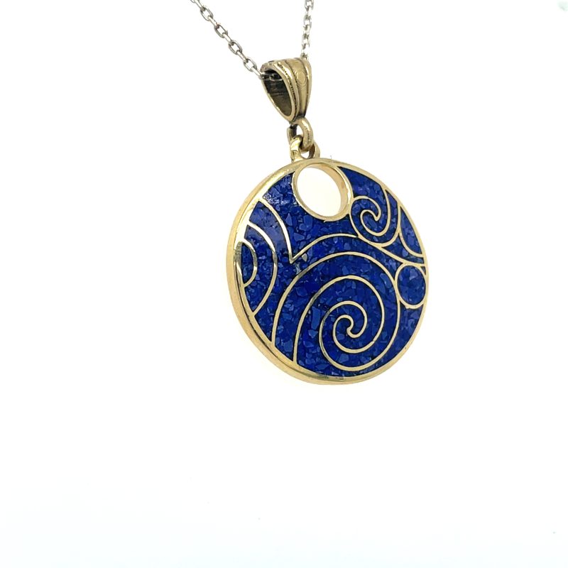 Brass Micro Mosaic Necklace - Image 2