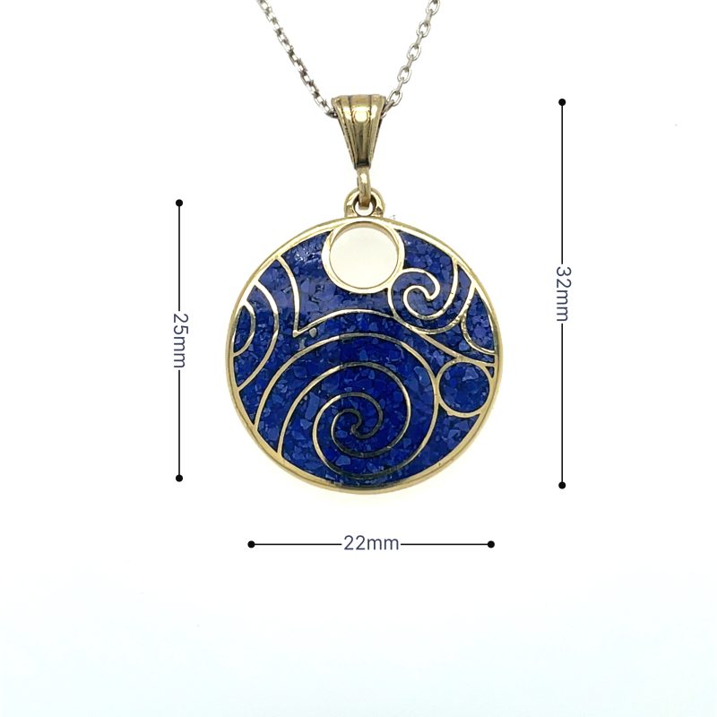 Brass Micro Mosaic Necklace - Image 3