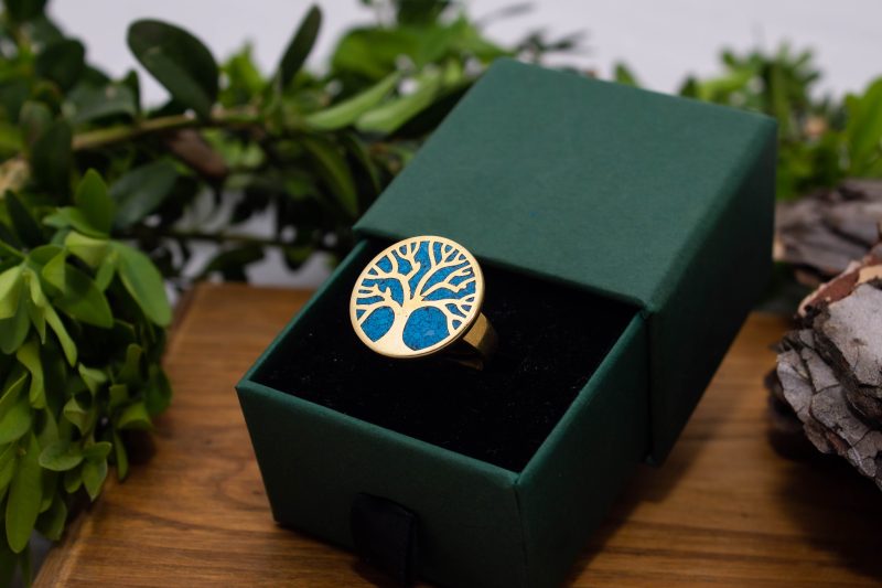 Brass Micro Mosaic Disc Ring - Image 5