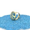 Brass Micro Mosaic Disc Ring