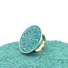 Brass Micro Mosaic Disc Ring