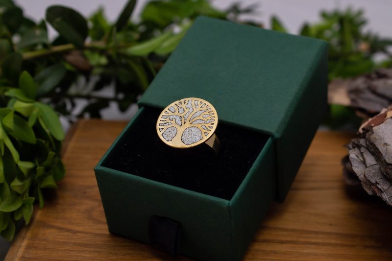 Brass Micro Mosaic Disc Ring - Image 5