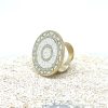 Brass Micro Mosaic Disc Ring