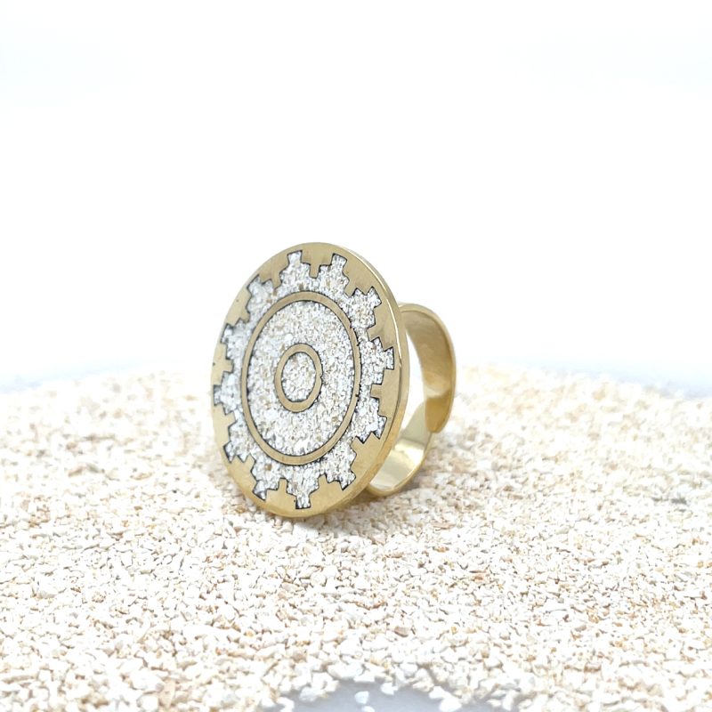 Brad Micro Mosaic Disc Ring