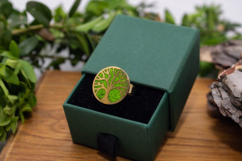 Brass Micro Mosaic Disc Ring - Image 5