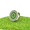 Brass Micro Mosaic Disc Ring