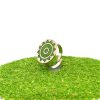 Brass Micro Mosaic Disc Ring