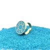 Brass Micro Mosaic Disc Ring