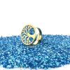 Brass Micro Mosaic Disc Ring