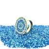 Brass Micro Mosaic Disc Ring