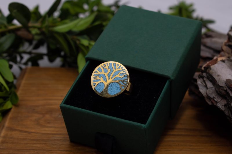 Brass Micro Mosaic Disc Ring - Image 5