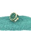 Brass Micro Mosaic Disc Ring