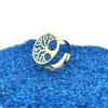 Brass Micro Mosaic Disc Ring