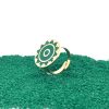 Brass Micro Mosaic Disc Ring