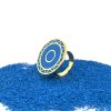Brass Micro Mosaic Disc Ring