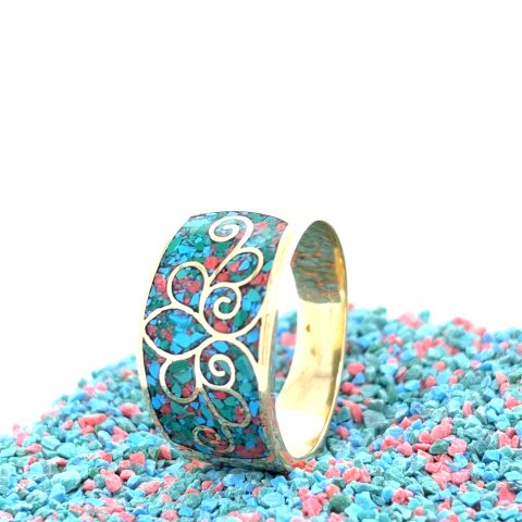 Brass Micro Mosaic Ring
