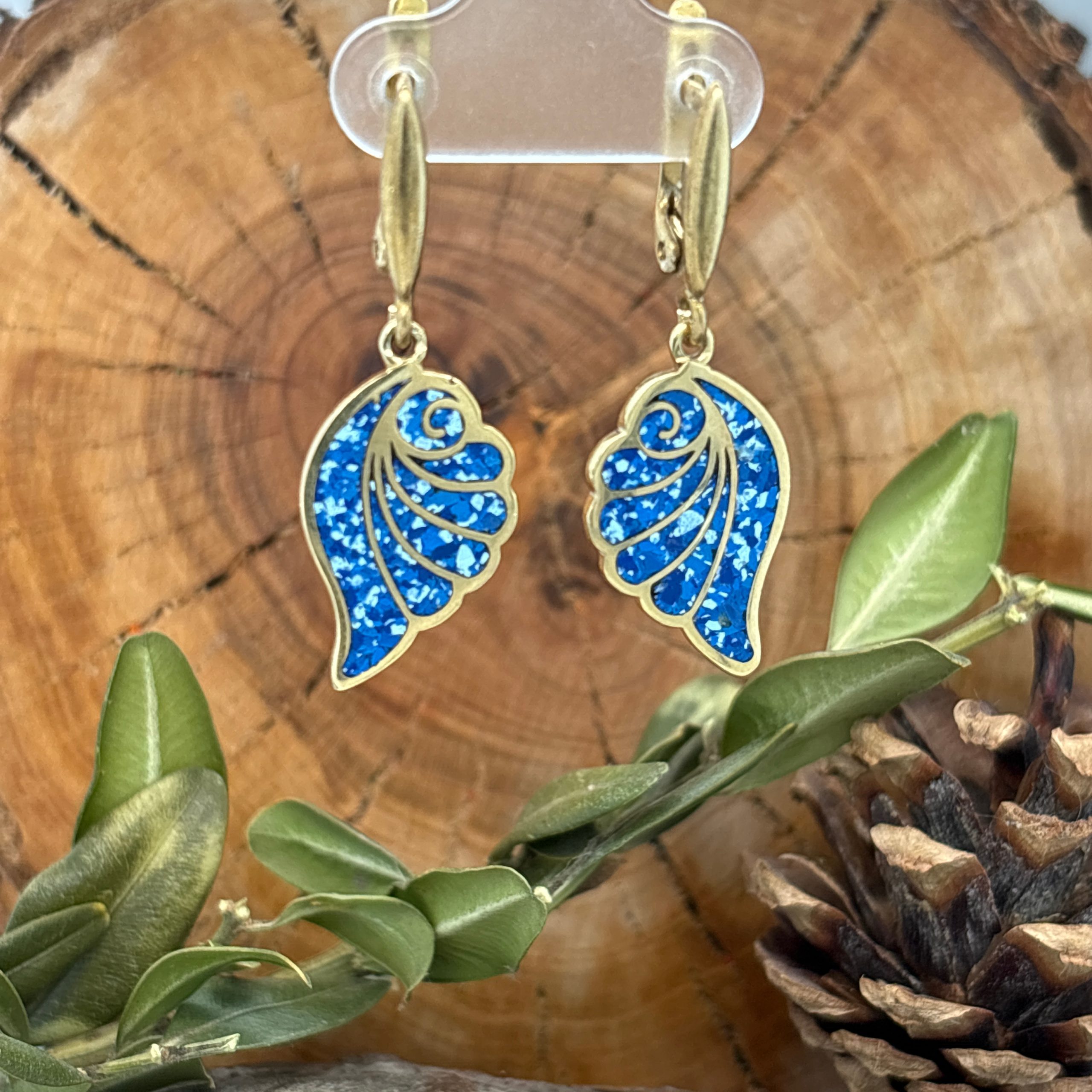 Brass Micro Mosaic Earring - Image 4