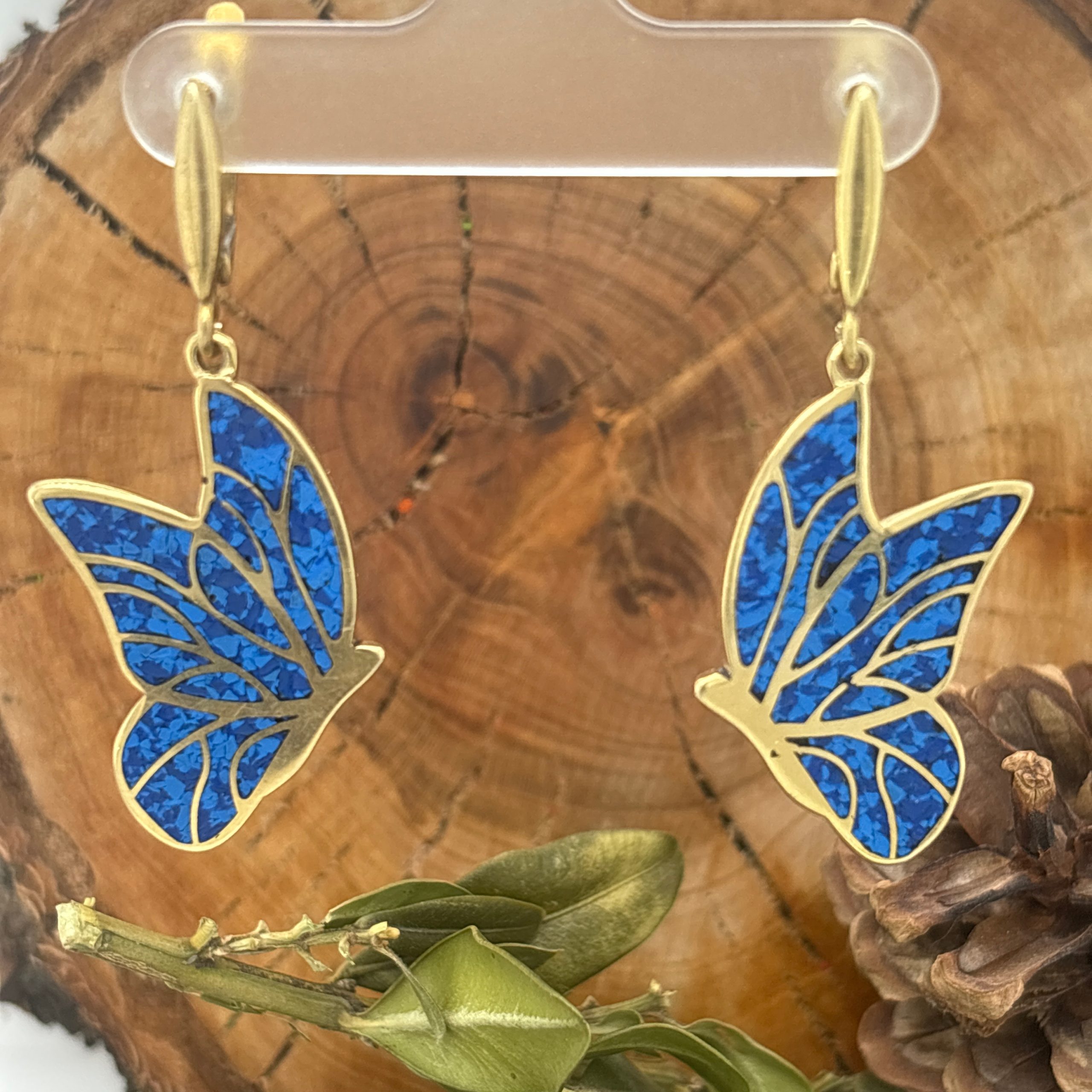 Brass Micro Mosaic Earring - Image 4